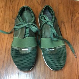 Army green sneakers